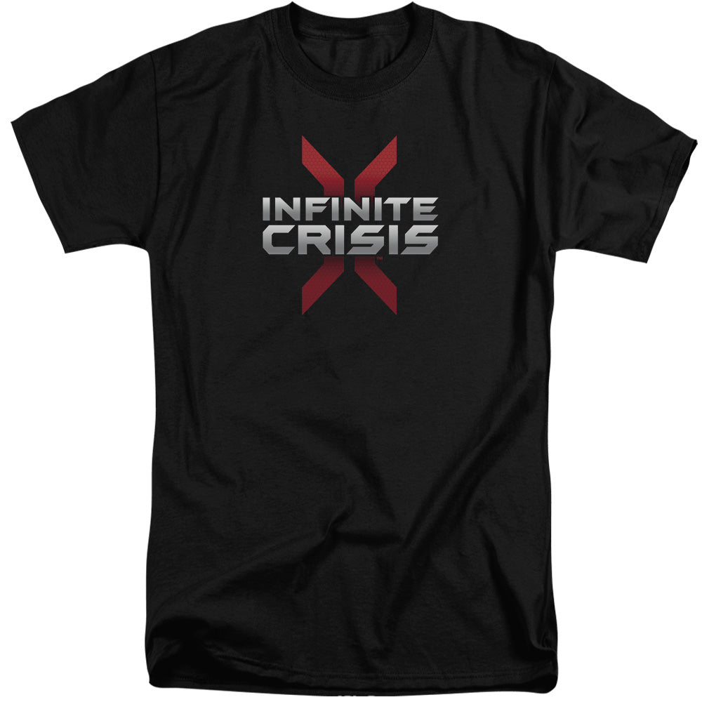 AN OFFCIALLY LICENSED INFINITE CRISIS LOGO MEN'S TALL FIT T-SHIRT BLACK