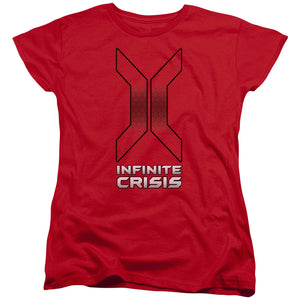 AN OFFCIALLY LICENSED INFINITE CRISIS TITLE WOMEN'S REGULAR FIT T-SHIRT RED