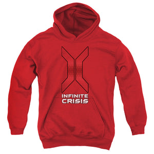 AN OFFCIALLY LICENSED INFINITE CRISIS TITLE YOUTH HOODIE RED