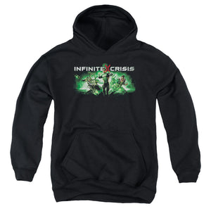 AN OFFCIALLY LICENSED INFINITE CRISIS IC GREEN YOUTH HOODIE BLACK