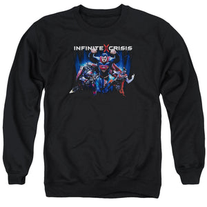 AN OFFCIALLY LICENSED INFINITE CRISIS IC SUPER ADULT UNISEX CREWNECK SWEATSHIRT BLACK