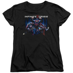 AN OFFCIALLY LICENSED INFINITE CRISIS IC SUPER WOMEN'S REGULAR FIT T-SHIRT BLACK