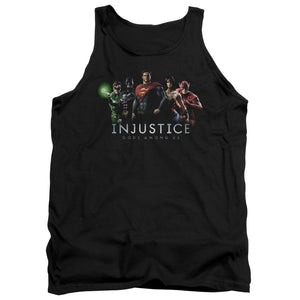 AN OFFCIALLY LICENSED INJUSTICE GODS AMONG US INJUSTICE LEAGUE ADULT UNISEX TANK TOP BLACK