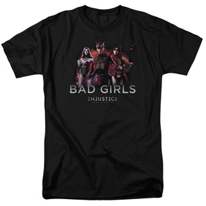 AN OFFCIALLY LICENSED INJUSTICE GODS AMONG US BAD GIRLS MEN'S REGULAR FIT T-SHIRT BLACK
