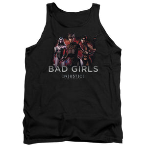 AN OFFCIALLY LICENSED INJUSTICE GODS AMONG US BAD GIRLS ADULT UNISEX TANK TOP BLACK