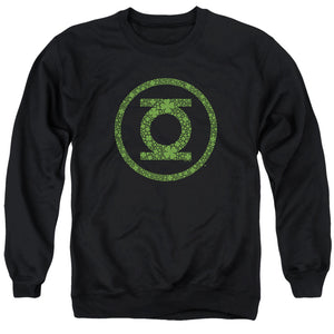 AN OFFCIALLY LICENSED GREEN LANTERN ST. PATRICK'S DAY SHAMROCK LOGO ADULT UNISEX CREWNECK SWEATSHIRT BLACK