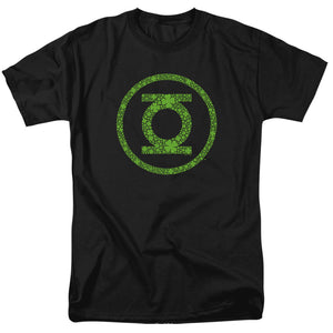 AN OFFCIALLY LICENSED GREEN LANTERN ST. PATRICK'S DAY SHAMROCK LOGO MEN'S REGULAR FIT T-SHIRT BLACK