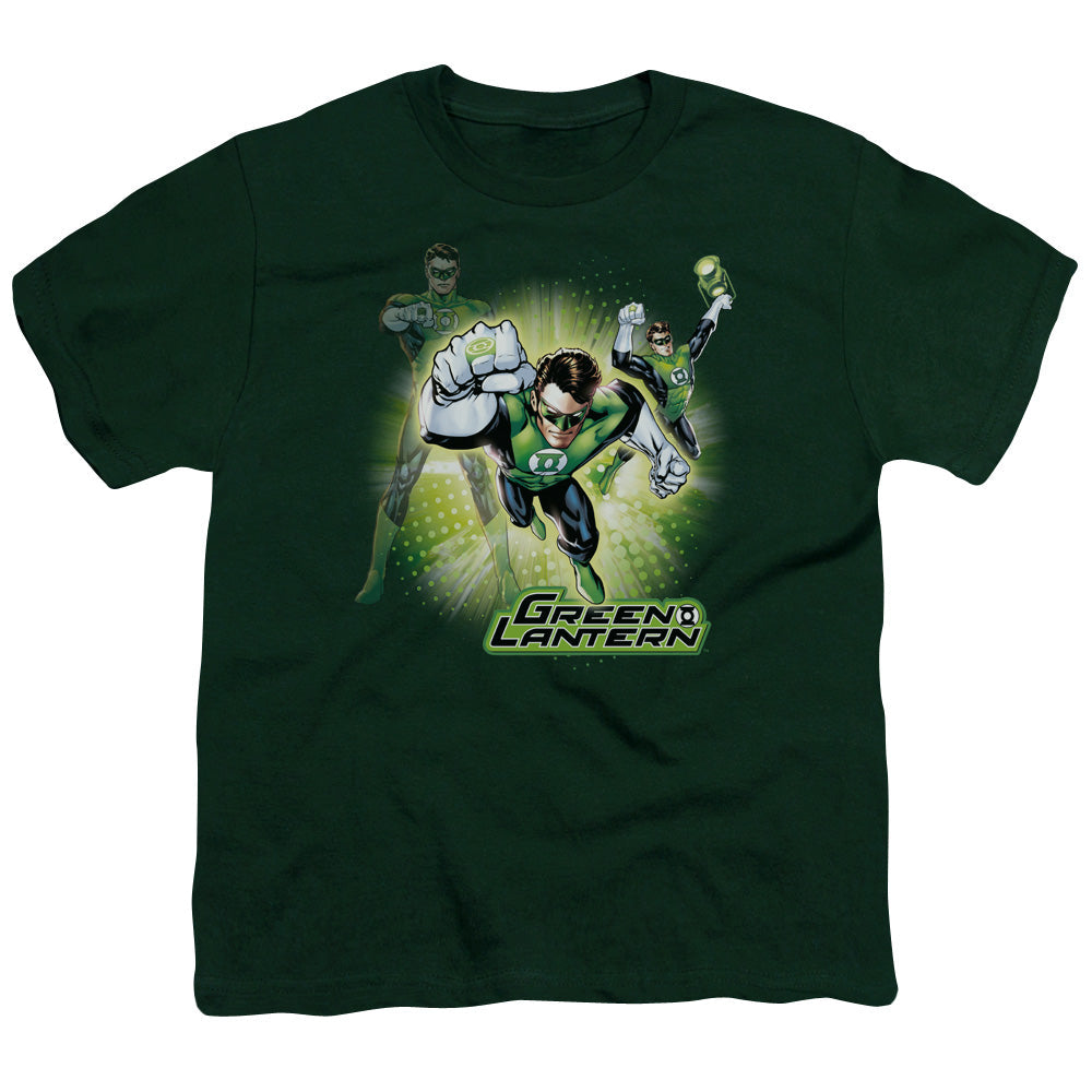 JLA Lantern Burst Licensed Kid's T-Shirt (Ages 4-7) SM-XL