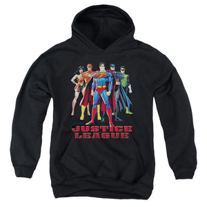 AN OFFCIALLY LICENSED JLA IN LEAGUE YOUTH HOODIE BLACK
