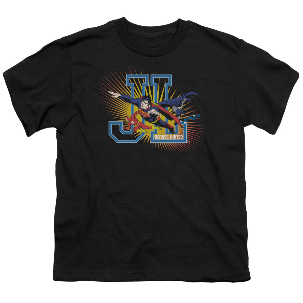 JLA Heroes United Licensed Kid's T-Shirt (Ages 4-7) XS-XL