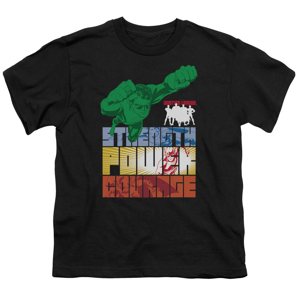 JLA Heroic Qualities Licensed Kid's T-Shirt (Ages 4-7) XS-XL