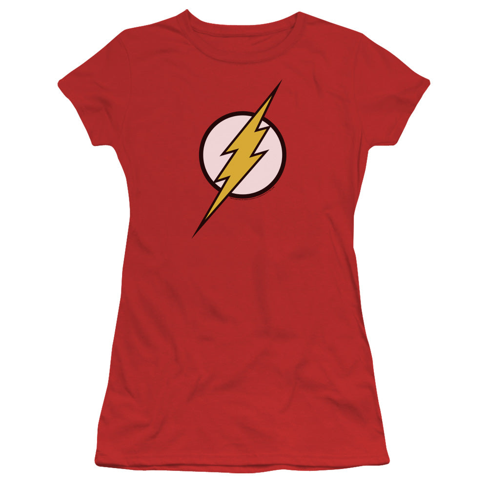 JLA Flash Logo Licensed Women's T-Shirt Juniors SM