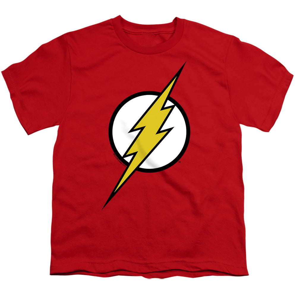 JLA Flash Logo Licensed Kid's T-Shirt (Ages 4-7) XS-XL