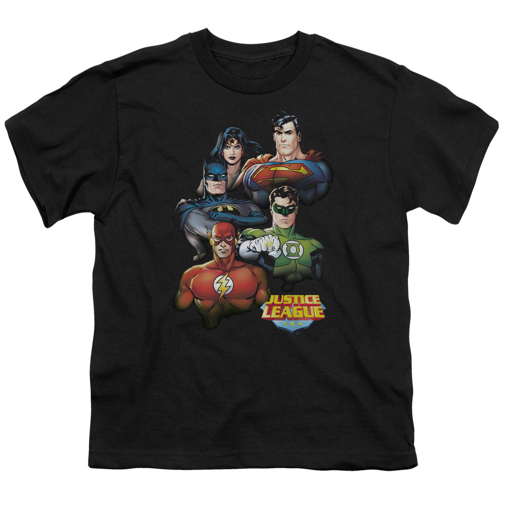 JLA Group Portrait Licensed Kid's T-Shirt (Ages 4-7) XS-XL