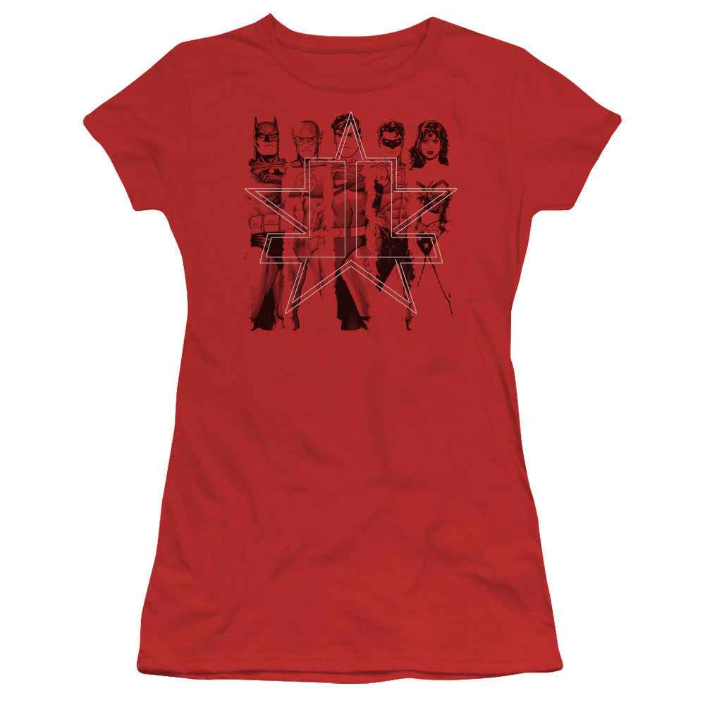 JLA Five Stars Licensed Women's T-Shirt Juniors SM