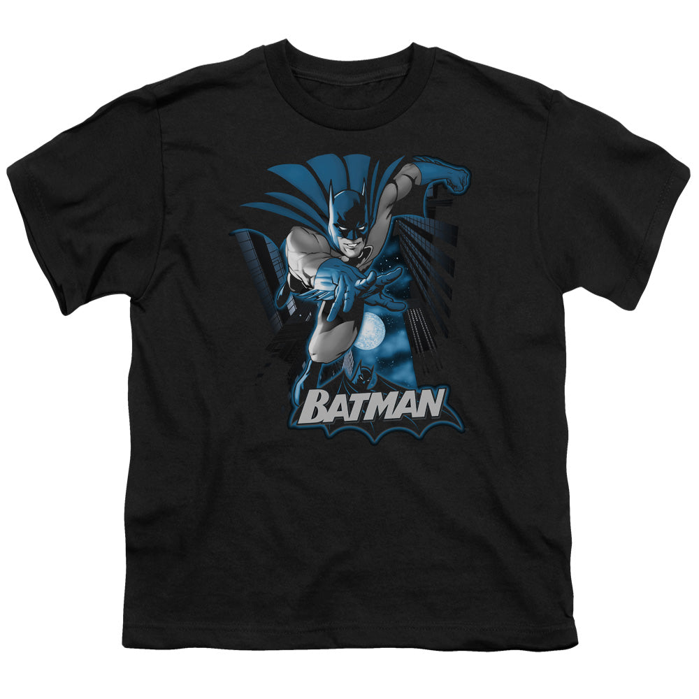 JLA Batman Blue & Gray Licensed Kid's T-Shirt (Ages 4-7) XS-XL