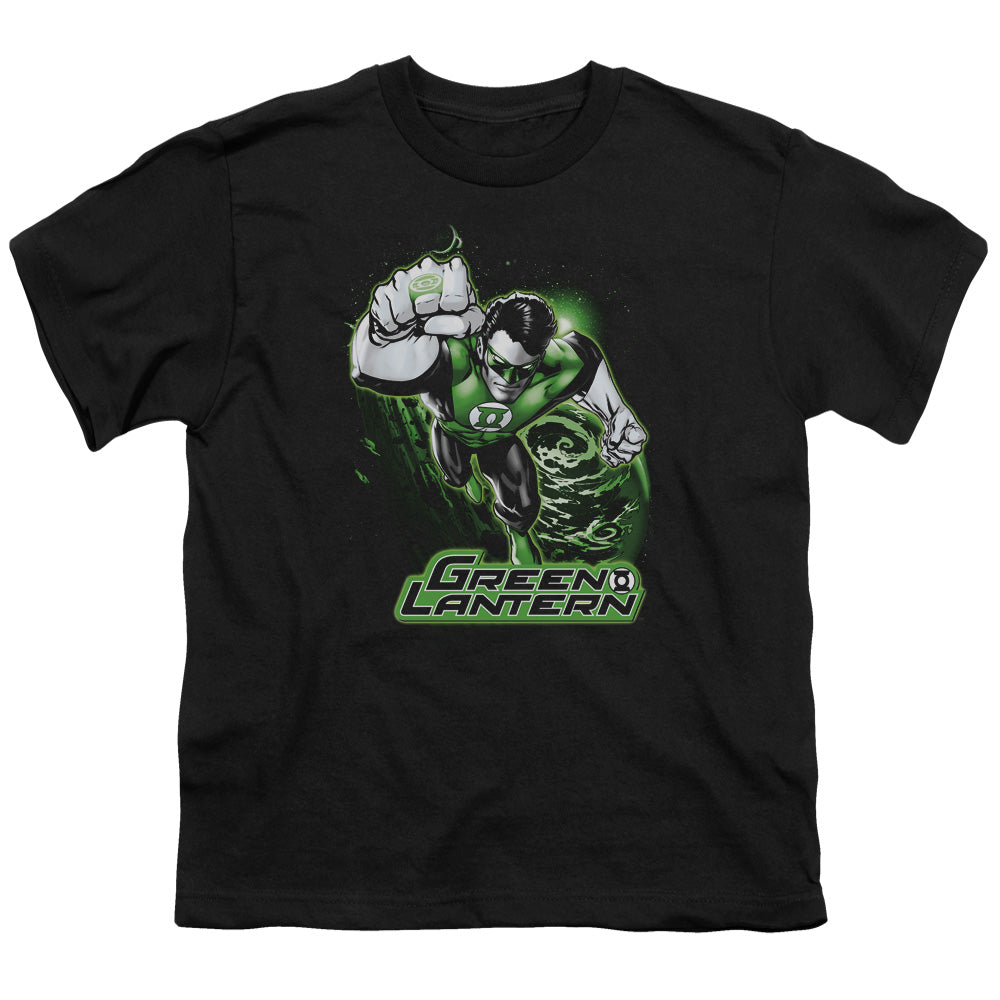 JLA Green Lantern Green & Gray Licensed Kid's T-Shirt (Ages 4-7) XS-XL