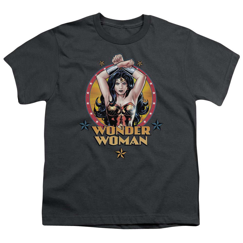 JLA Powerful Woman Licensed Kid's T-Shirt (Ages 4-7) XS-XL