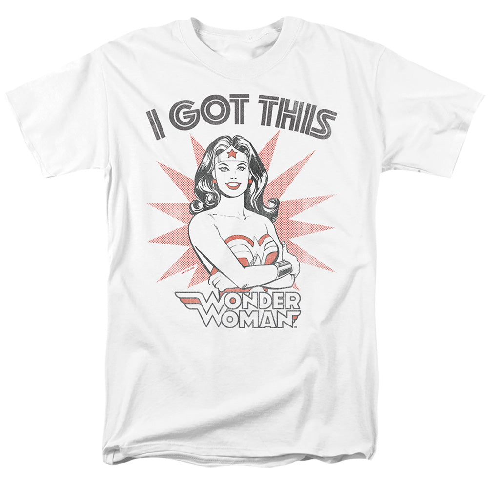 AN OFFCIALLY LICENSED JLA - WONDER WOMAN WONDER WOMAN I GOT THIS MEN'S REGULAR FIT T-SHIRT WHITE