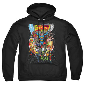 AN OFFCIALLY LICENSED JUSTICE LEAGUE  JUSTICE LEAGUE NO. 217 ADULT UNISEX PULLOVER HOODIE BLACK