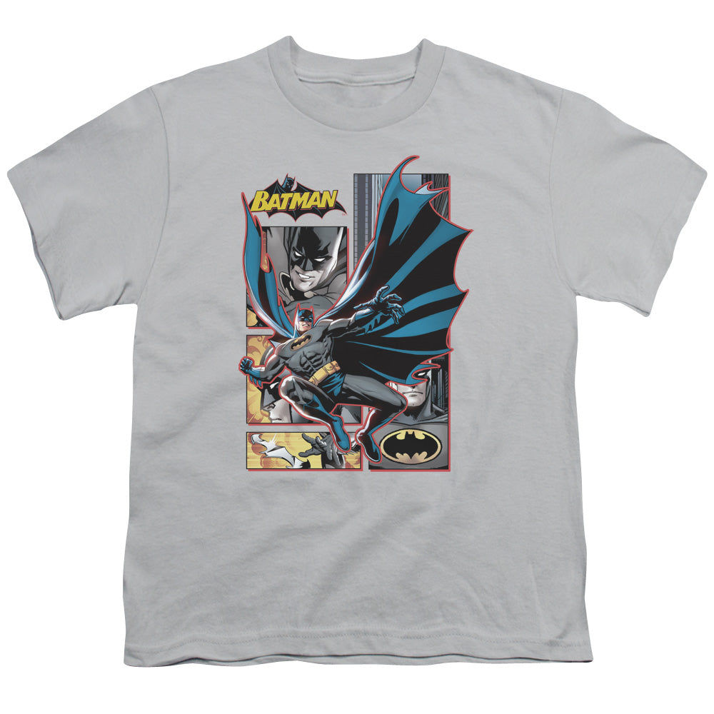 JLA Batman Panels Licensed Kid's T-Shirt (Ages 4-7) XL