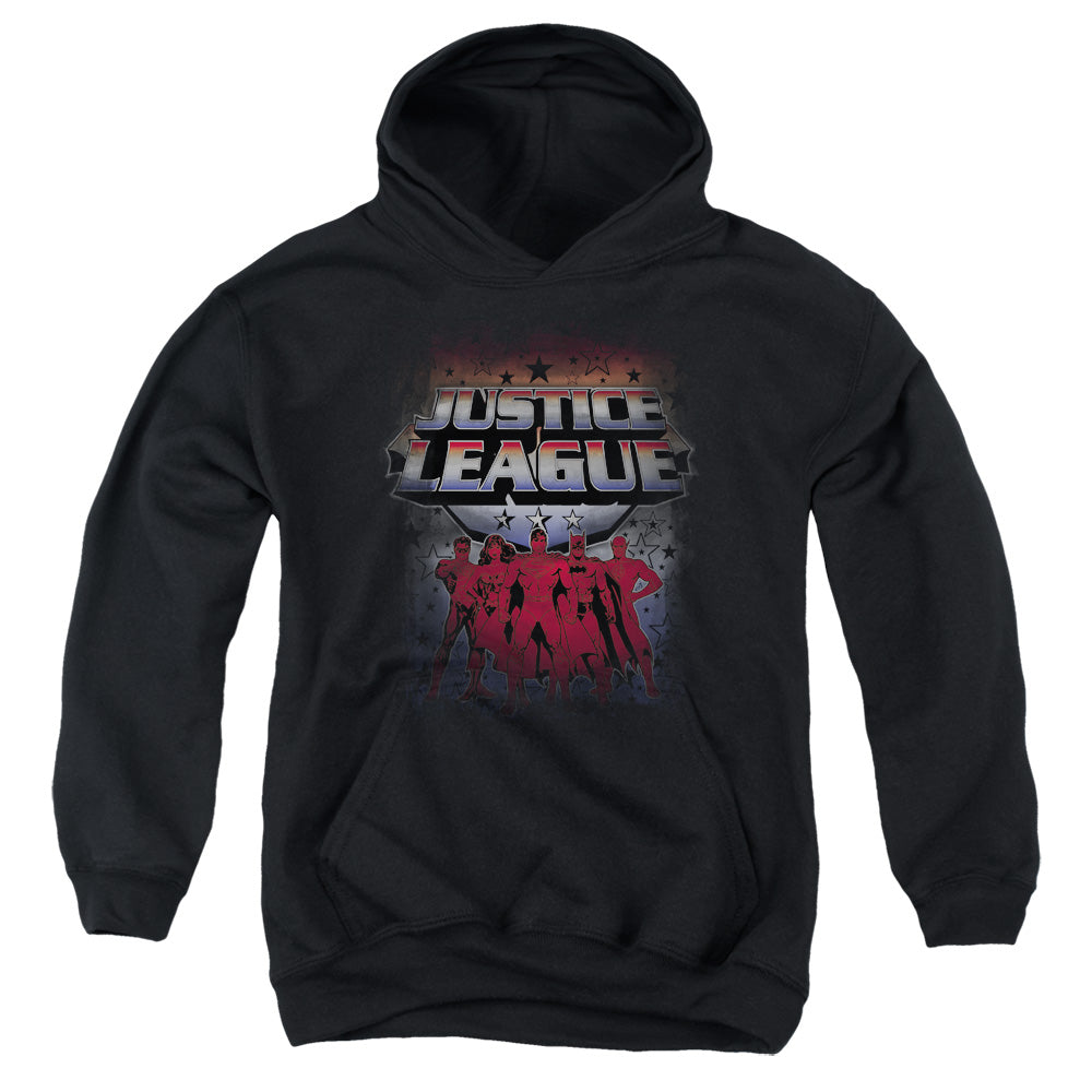 AN OFFCIALLY LICENSED JLA STAR LEAGUE YOUTH HOODIE BLACK