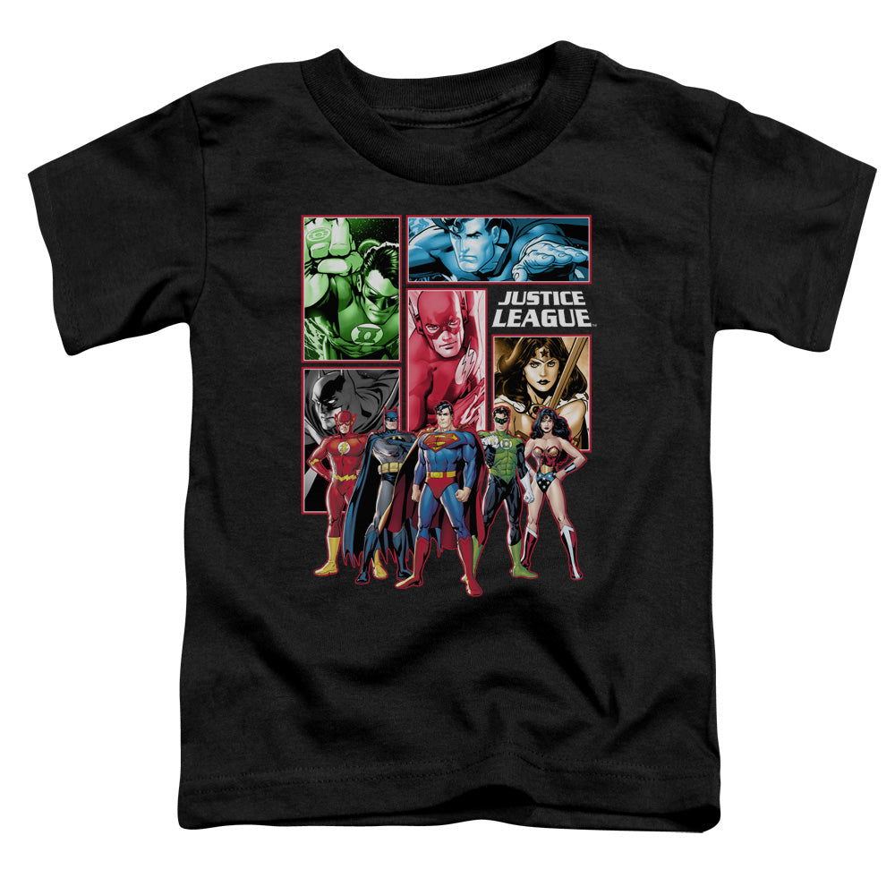 JLA Justice League Panels Licensed Toddler T-Shirt SM-LG