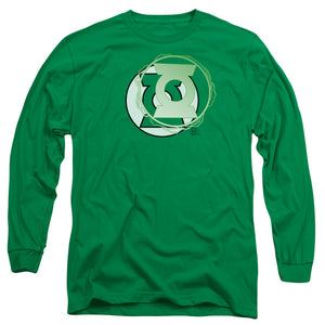AN OFFCIALLY LICENSED JLA GL ENERGY LOGO MEN'S LONG SLEEVE T-SHIRT KELLY GREEN
