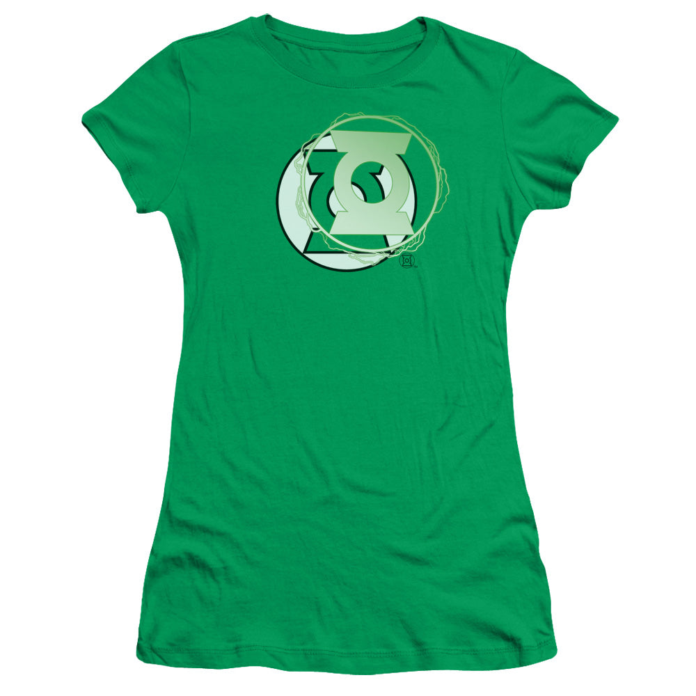 JLA Gl Energy Logo Licensed Women's T-Shirt Juniors MD-LG