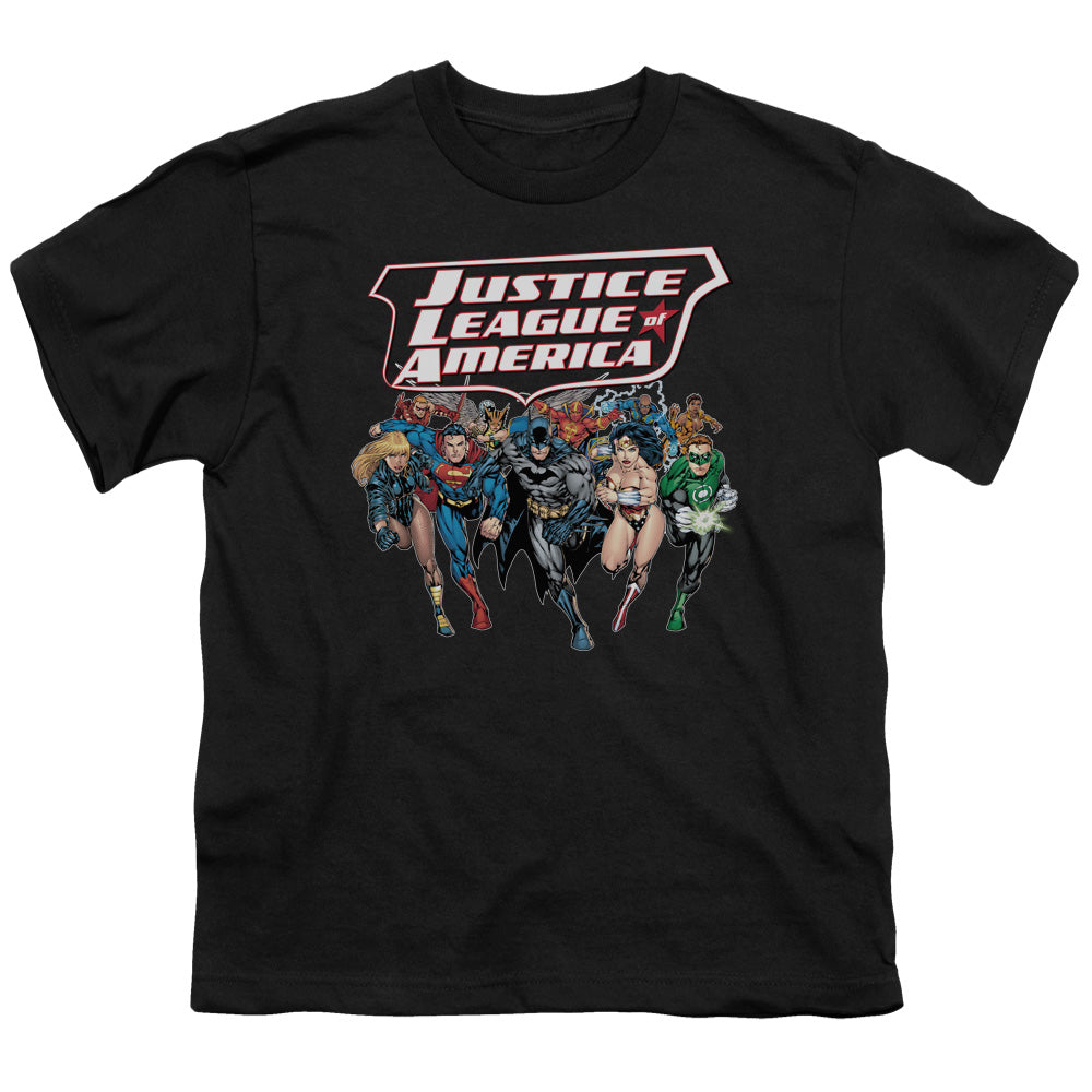 JLA Charging Justice Licensed Kid's T-Shirt (Ages 4-7) XS-XL