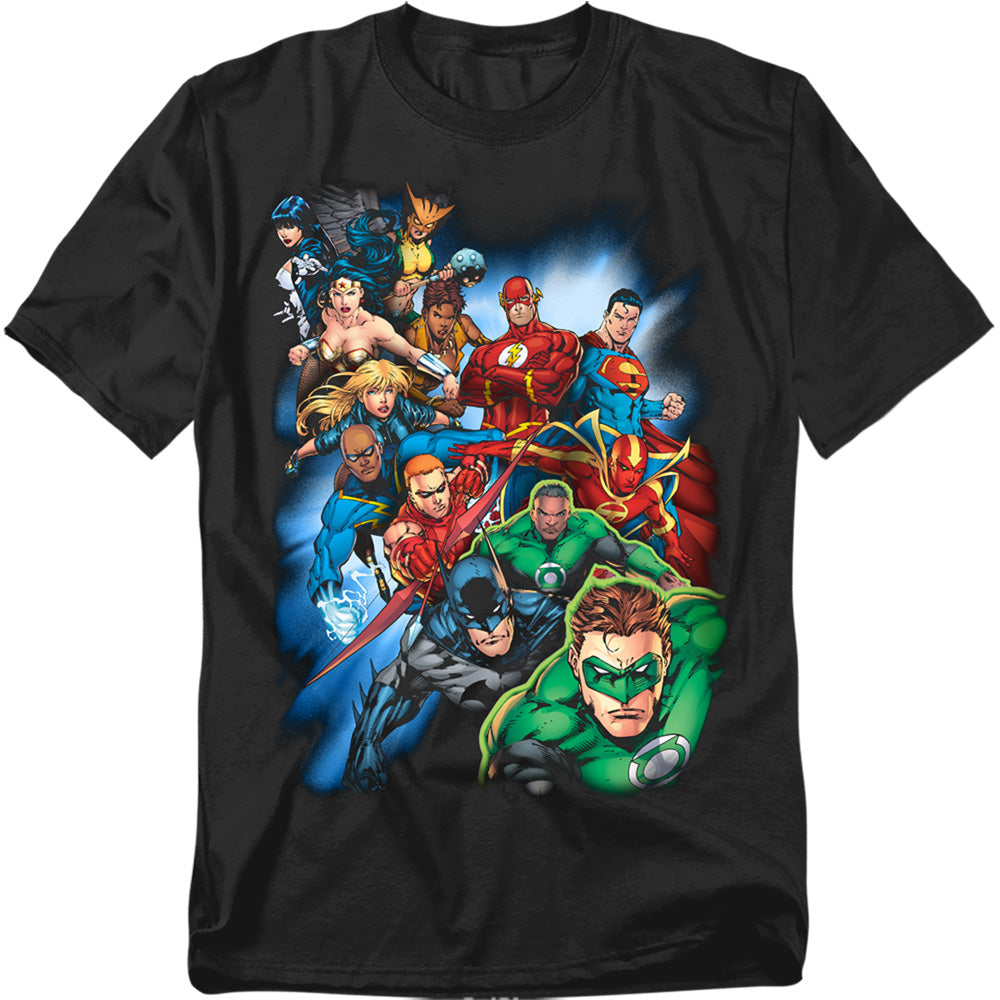 JLA Heroes Unite Licensed Adult Unisex T-Shirt Regular Fit Tee SM-3X