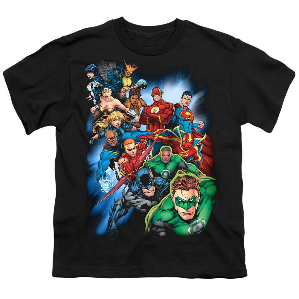 JLA Heroes Unite Licensed Kid's T-Shirt (Ages 4-7) XS-XL