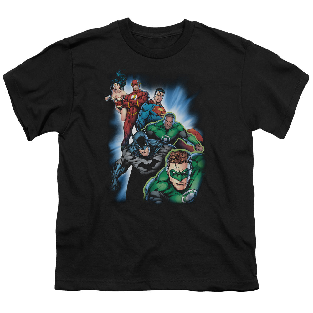 JLA Heroes Unite Licensed Kid's T-Shirt (Ages 4-7) XS-XL