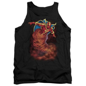 AN OFFCIALLY LICENSED JLA TORNADO CLOUD ADULT UNISEX TANK TOP BLACK