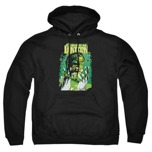 AN OFFCIALLY LICENSED JLA GL #49 COVER ADULT UNISEX PULLOVER HOODIE BLACK