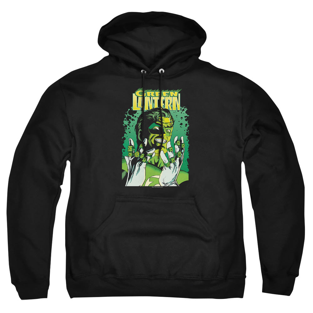 AN OFFCIALLY LICENSED JLA GL #49 COVER ADULT UNISEX PULLOVER HOODIE BLACK