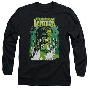 AN OFFCIALLY LICENSED JLA GL #49 COVER MEN'S LONG SLEEVE T-SHIRT BLACK