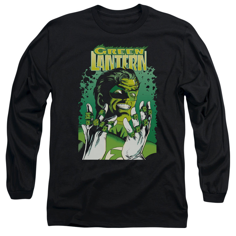 AN OFFCIALLY LICENSED JLA GL #49 COVER MEN'S LONG SLEEVE T-SHIRT BLACK