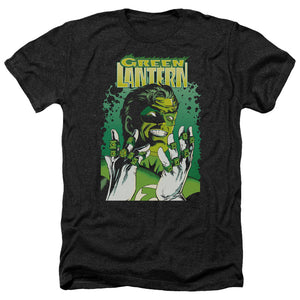 AN OFFCIALLY LICENSED JLA GL #49 COVER MEN'S HEATHER T-SHIRT CHARCOAL