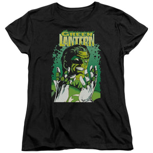 AN OFFCIALLY LICENSED JLA GL #49 COVER WOMEN'S REGULAR FIT T-SHIRT BLACK