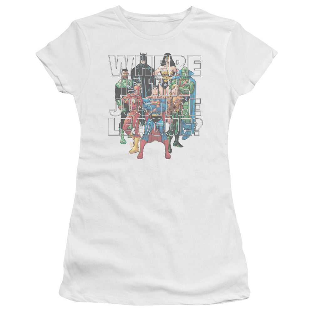 JLA Classified #1 Cover Licensed Women's T-Shirt Juniors LG