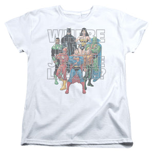 AN OFFCIALLY LICENSED JLA CLASSIFIED #1 COVER WOMEN'S REGULAR FIT T-SHIRT WHITE