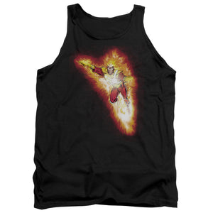 AN OFFCIALLY LICENSED JLA FIRESTORM BLAZE ADULT UNISEX TANK TOP BLACK