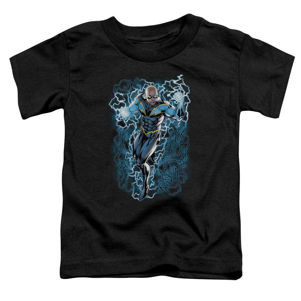JLA Black Lightning Bolts Licensed Toddler T-Shirt LG