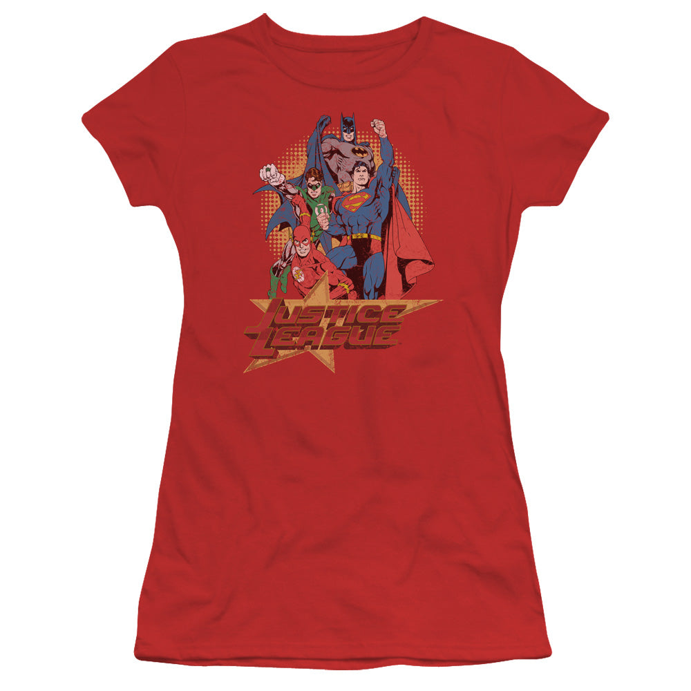 JLA Raise Your Fist Licensed Women's T-Shirt Juniors SM
