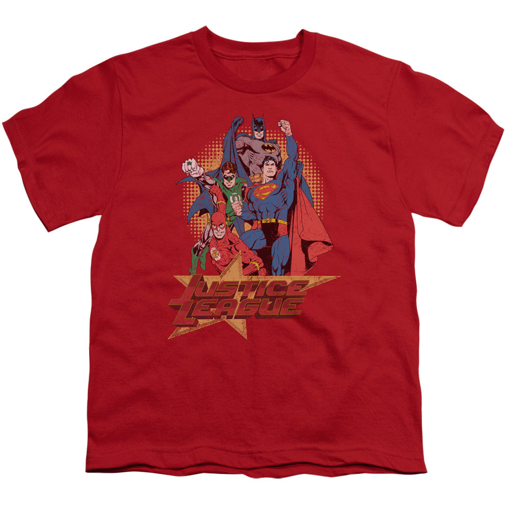 JLA Raise Your Fist Licensed Kid's T-Shirt (Ages 4-7) XS-XL
