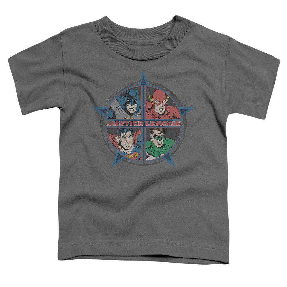 JLA Four Heroes Licensed Toddler T-Shirt SM-LG
