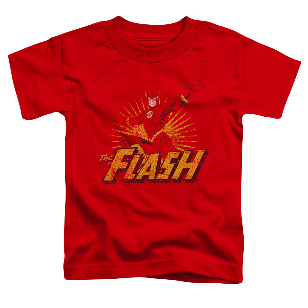 JLA Flash Rough Distress Licensed Toddler T-Shirt SM-LG