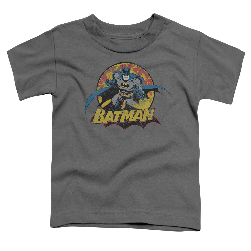 JLA Batman Rough Distress Licensed Toddler T-Shirt SM-LG