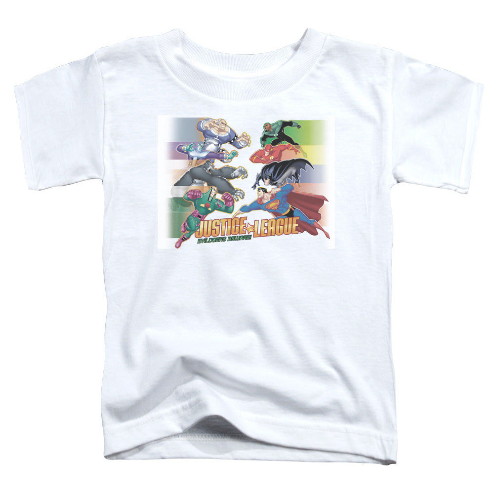 JLA Evildoers Beware Licensed Toddler T-Shirt LG